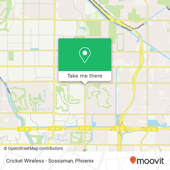 Cricket Wireless - Sossaman map