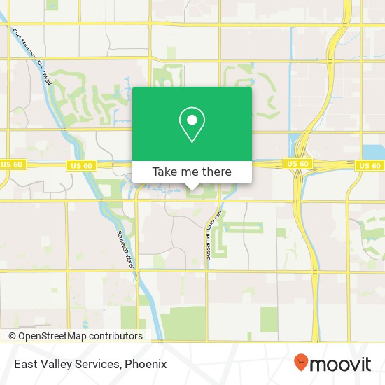 East Valley Services map