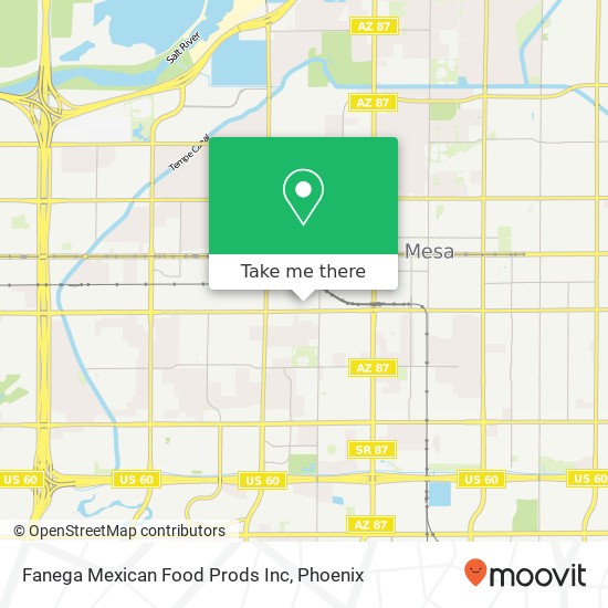 Fanega Mexican Food Prods Inc map