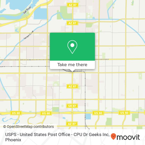 USPS - United States Post Office - CPU Dr Geeks Inc map