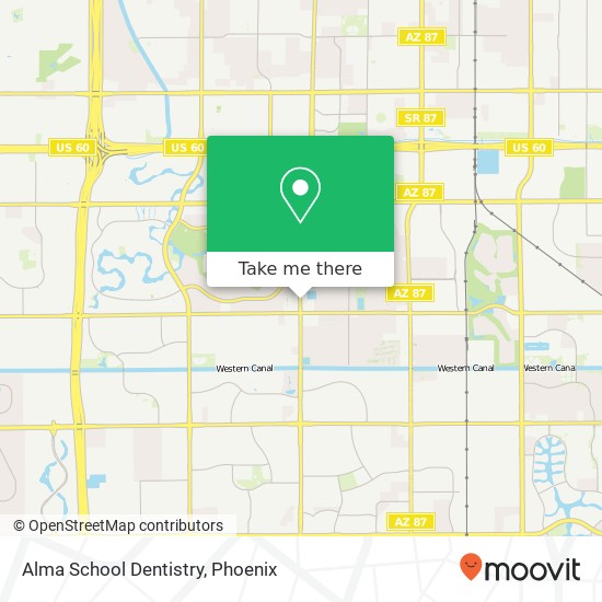 Mapa de Alma School Dentistry