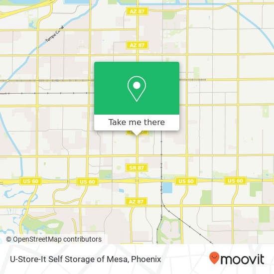 U-Store-It Self Storage of Mesa map