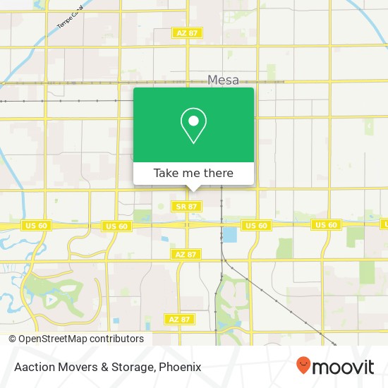 Aaction Movers & Storage map