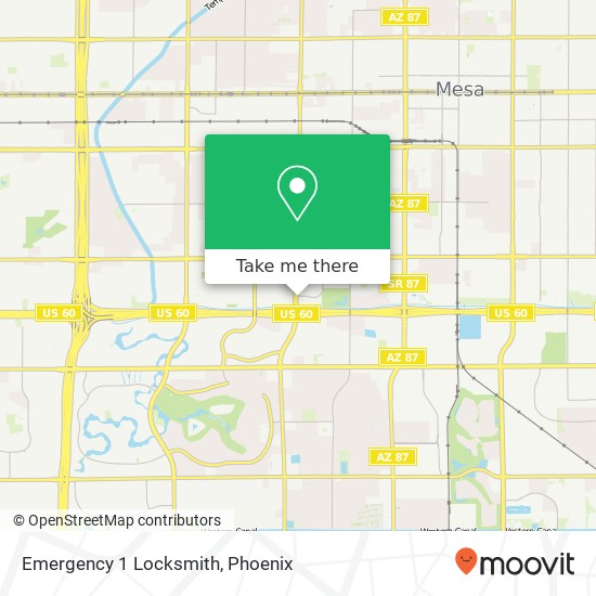 Emergency 1 Locksmith map