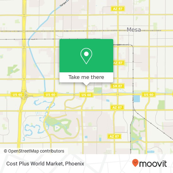 Mapa de Cost Plus World Market