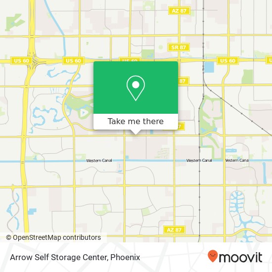 Arrow Self Storage Center map