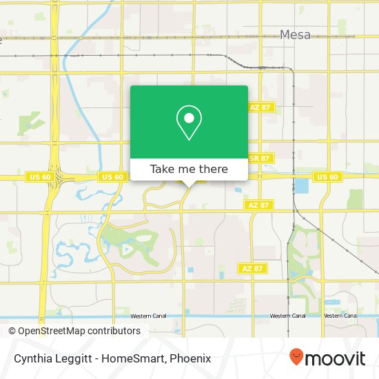 Mapa de Cynthia Leggitt - HomeSmart