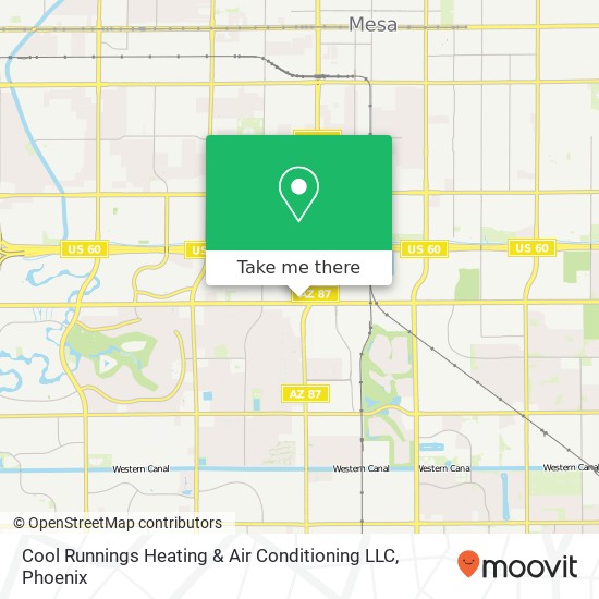 Mapa de Cool Runnings Heating & Air Conditioning LLC