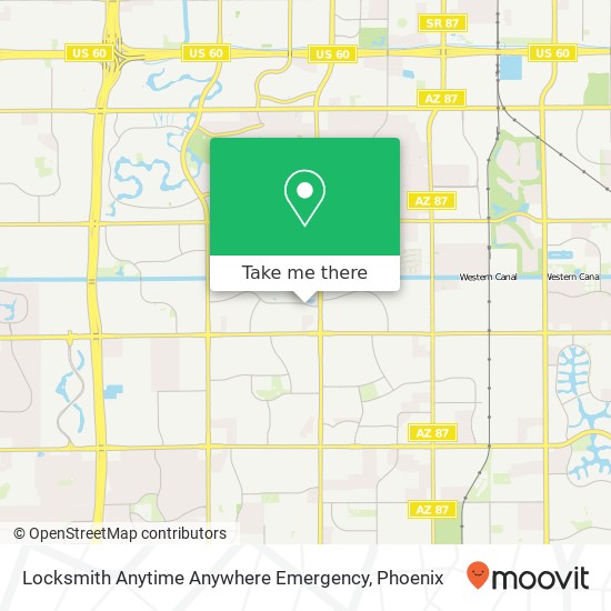 Mapa de Locksmith Anytime Anywhere Emergency