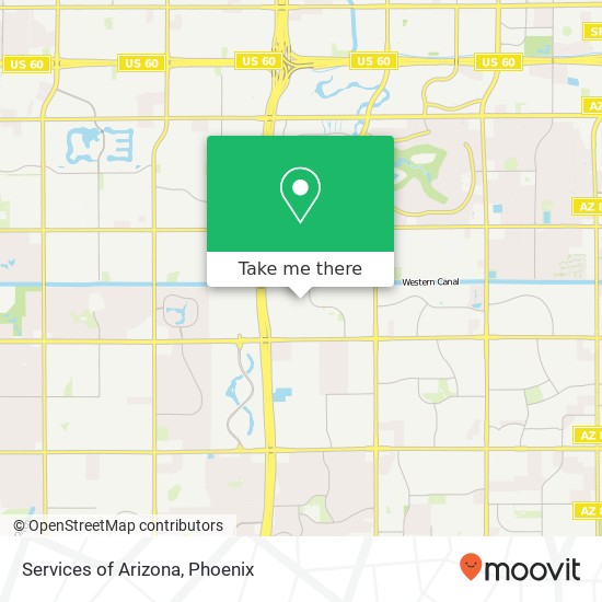 Mapa de Services of Arizona