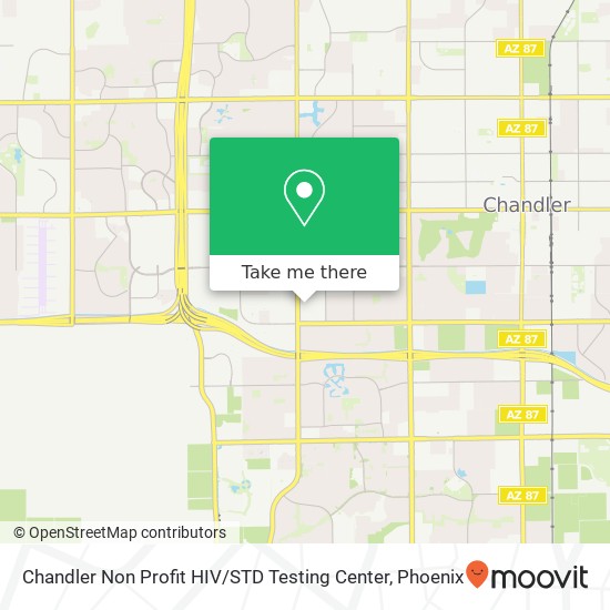 Chandler Non Profit HIV / STD Testing Center map
