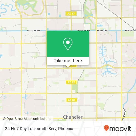 24 Hr 7 Day Locksmith Serv map