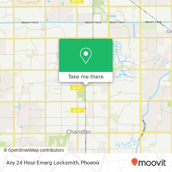 Any 24 Hour Emerg Locksmith map