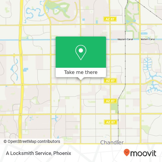 A Locksmith Service map