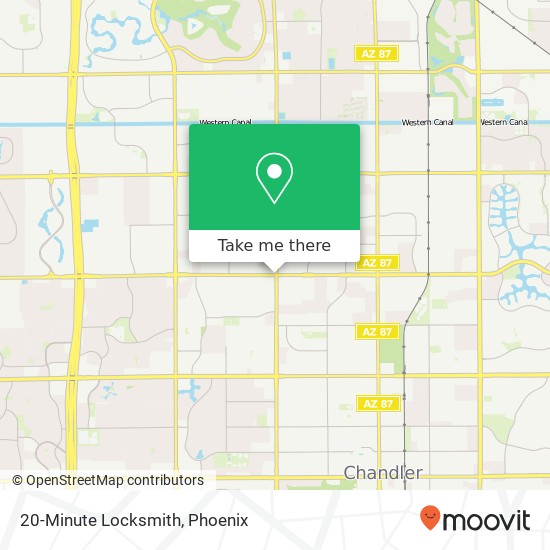 20-Minute Locksmith map