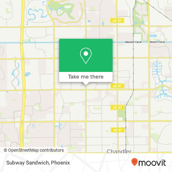 Subway Sandwich map