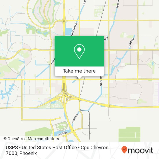 USPS - United States Post Office - Cpu Chevron 7000 map