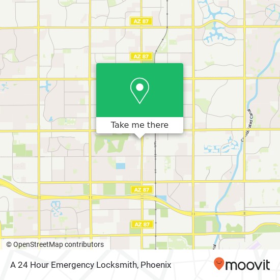 A 24 Hour Emergency Locksmith map