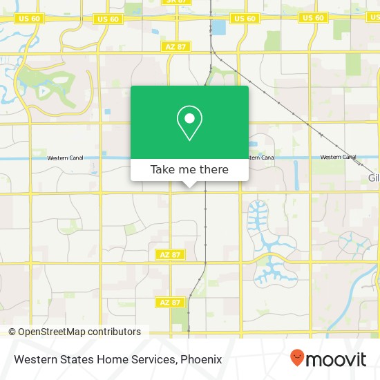 Western States Home Services map