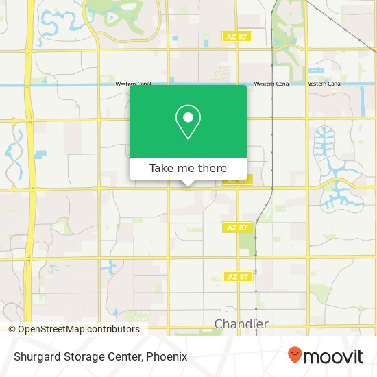 Mapa de Shurgard Storage Center