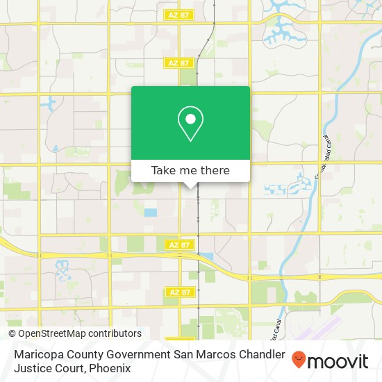 Maricopa County Government San Marcos Chandler Justice Court map