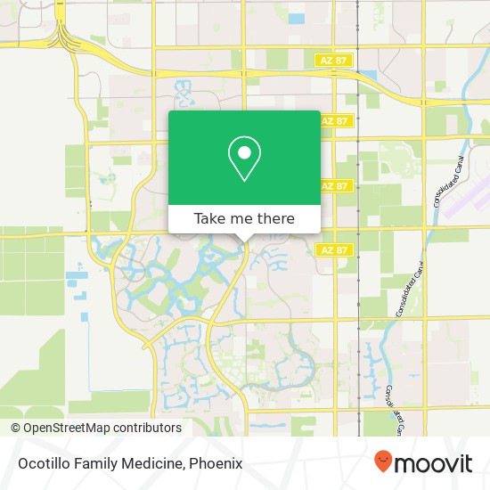 Mapa de Ocotillo Family Medicine