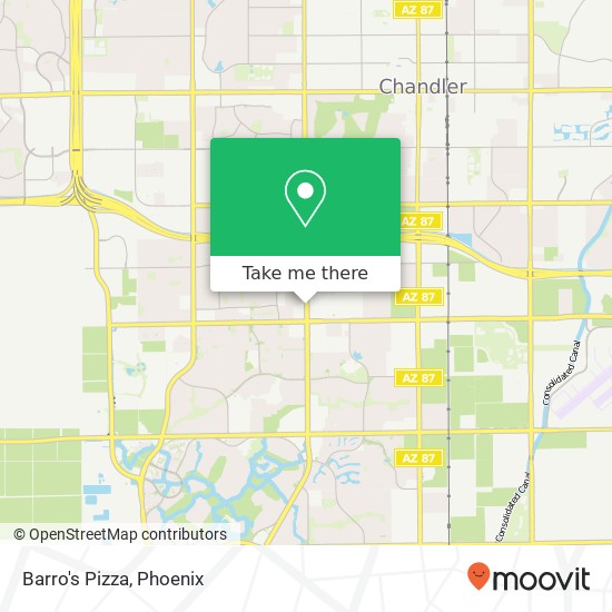 Barro's Pizza map