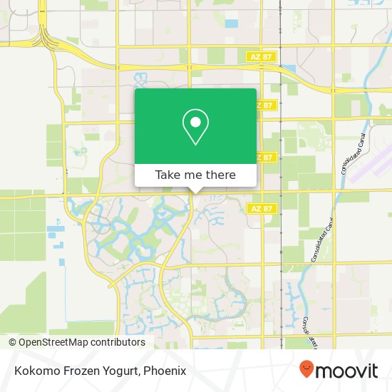 Mapa de Kokomo Frozen Yogurt