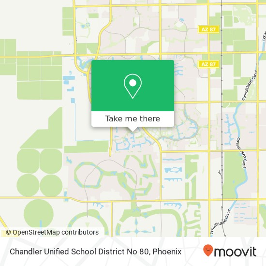 Chandler Unified School District No 80 map