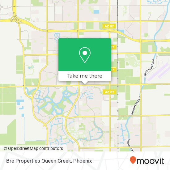 Bre Properties Queen Creek map