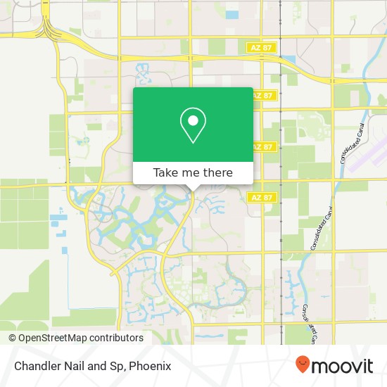 Chandler Nail and Sp map