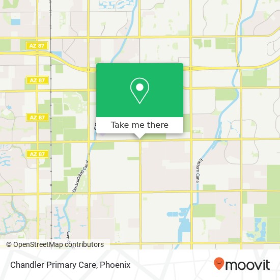 Chandler Primary Care map