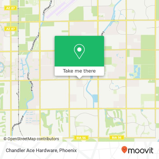 Mapa de Chandler Ace Hardware