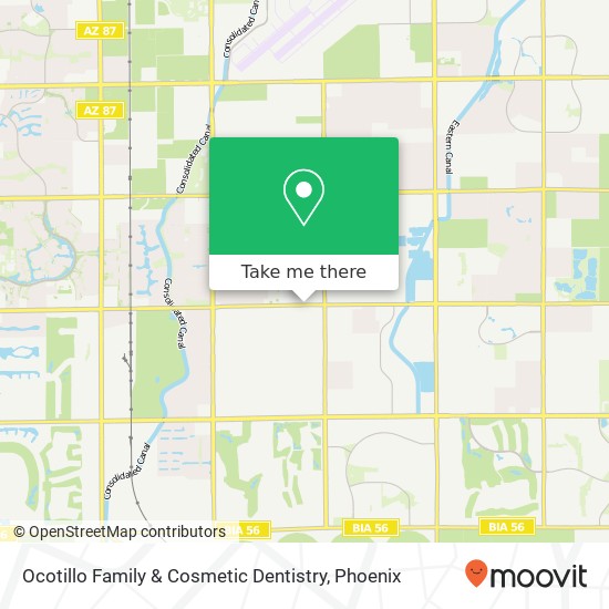 Ocotillo Family & Cosmetic Dentistry map