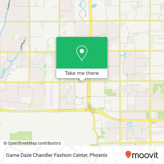 Game Daze Chandler Fashion Center map