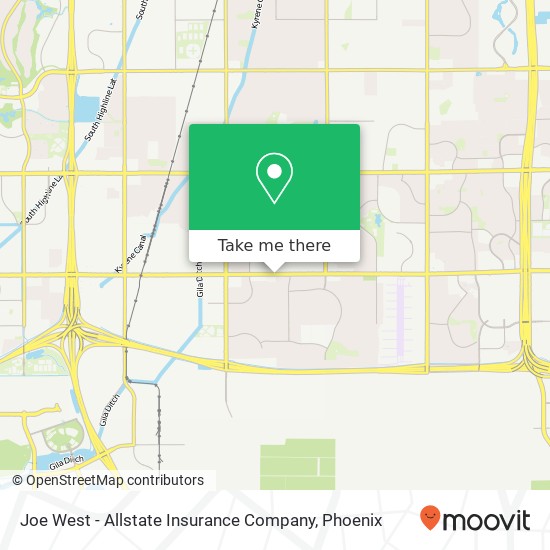 Mapa de Joe West - Allstate Insurance Company