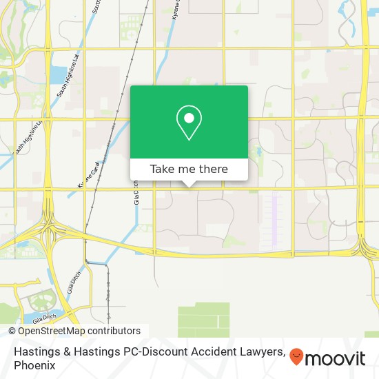 Mapa de Hastings & Hastings PC-Discount Accident Lawyers