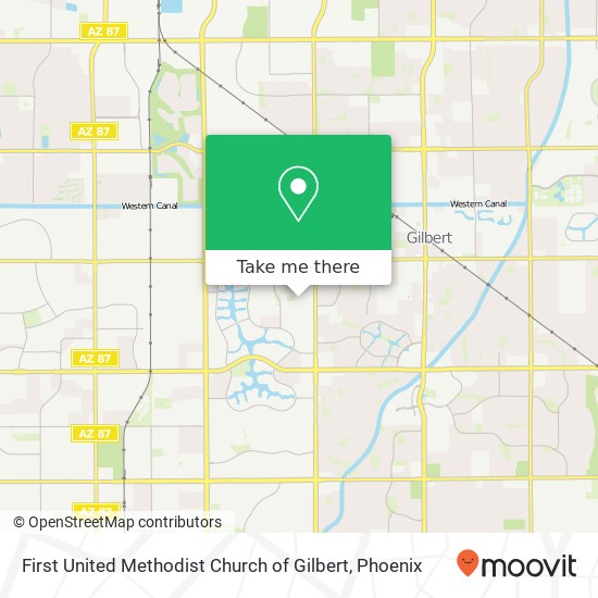 Mapa de First United Methodist Church of Gilbert