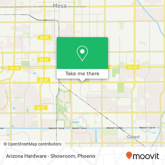 Arizona Hardware - Showroom map