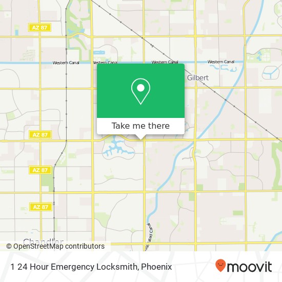 Mapa de 1 24 Hour Emergency Locksmith