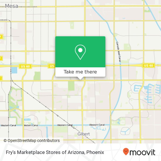 Mapa de Fry's Marketplace Stores of Arizona
