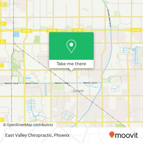 Mapa de East Valley Chiropractic