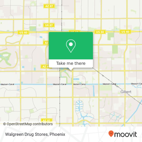 Mapa de Walgreen Drug Stores