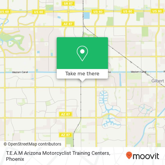 Mapa de T.E.A.M Arizona Motorcyclist Training Centers