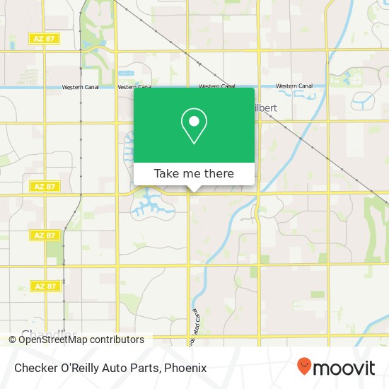 Checker O'Reilly Auto Parts map