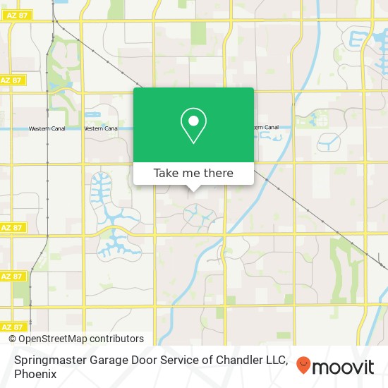 Springmaster Garage Door Service of Chandler LLC map