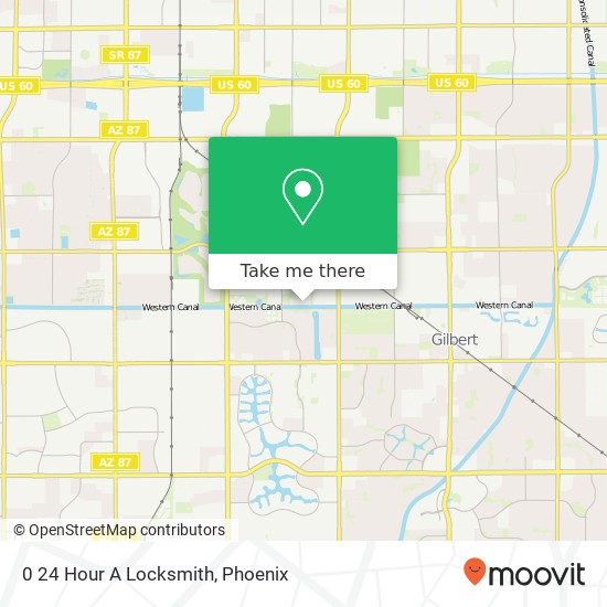 0 24 Hour A Locksmith map