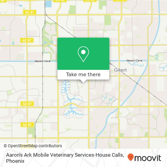Aaron's Ark Mobile Veterinary Services-House Calls map