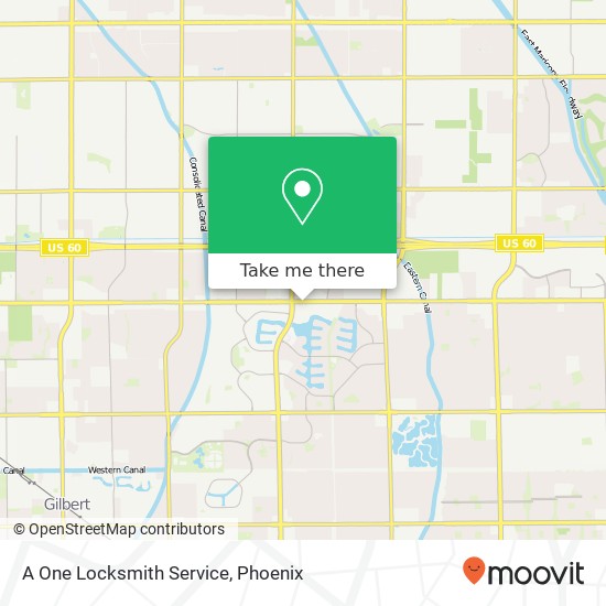 A One Locksmith Service map