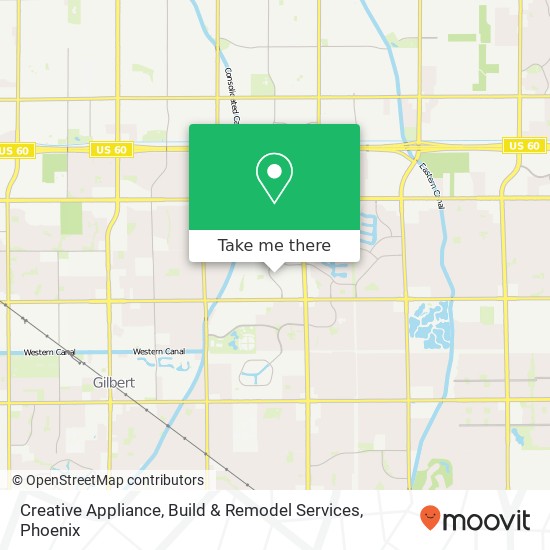 Creative Appliance, Build & Remodel Services map